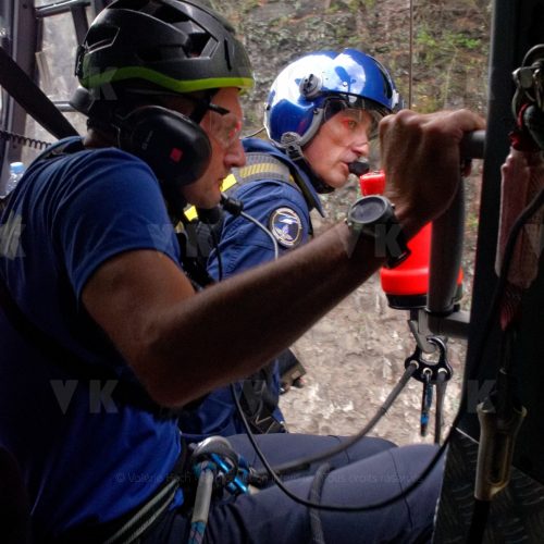 Operation de sauvetage avec le PGHM et la SAG © Valérie Koch - Reproduction interdite / Tous droits réservés